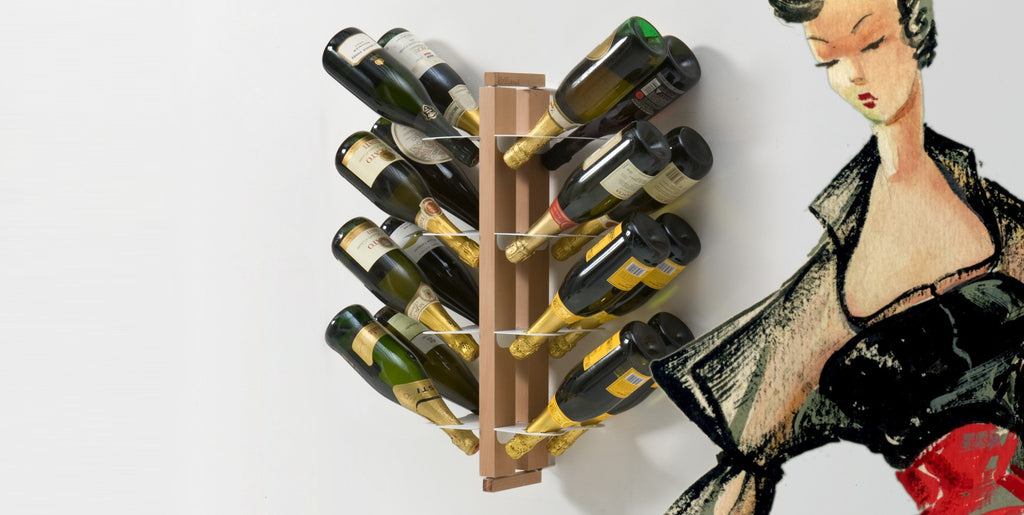 Portabottiglie vino in legno per 8|14|20 bottiglie Zia Gaia Mono