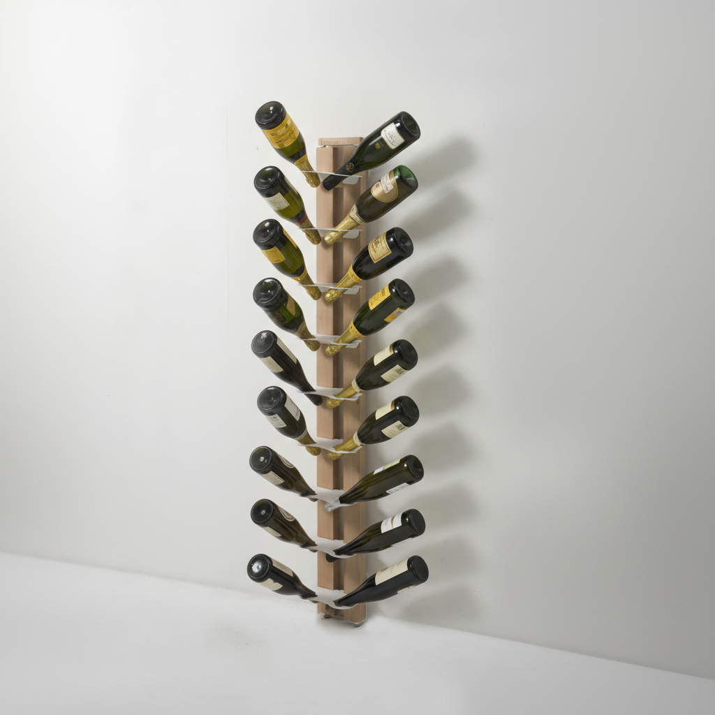 Portabottiglie da parete in legno Zia Gaia Mono