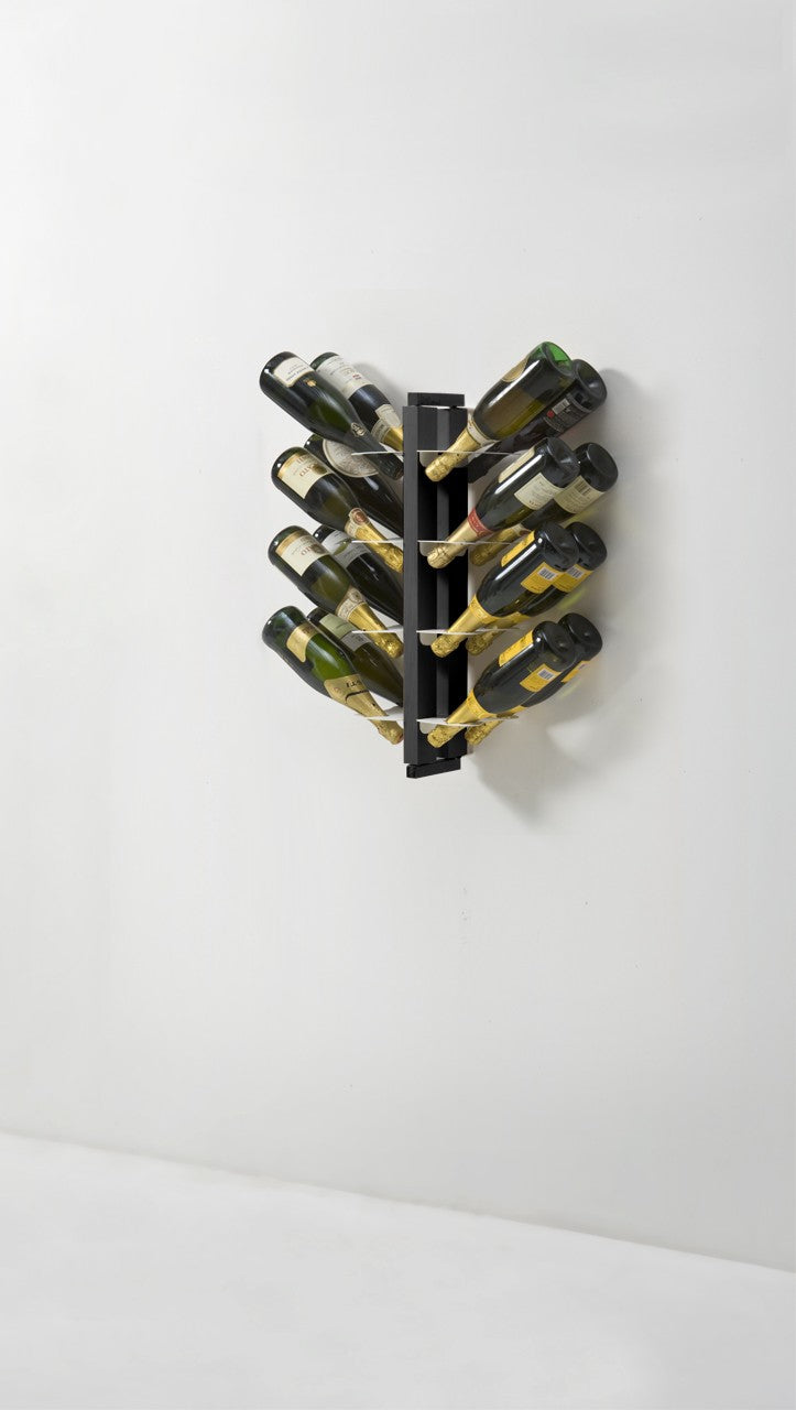 Portabottiglie vino da parete design Zia Gaia Bifacciale