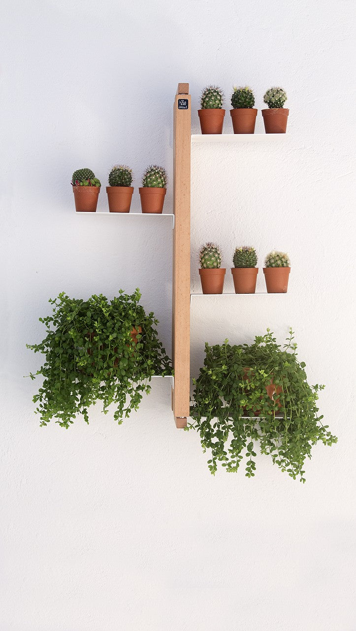 Portavasi da interno da appendere in legno Zia Flora