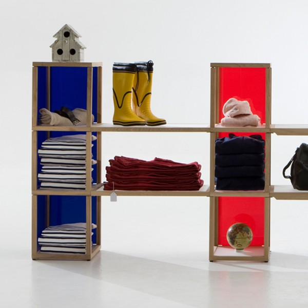 Scaffale per negozio in legno e plexiglass Castelli 2