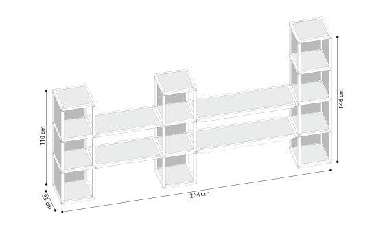 Scaffale per negozio in legno e plexiglass Castelli 2