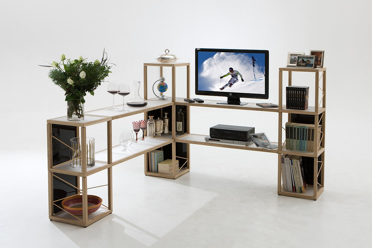 Libreria angolare in rovere naturale Castelli 4