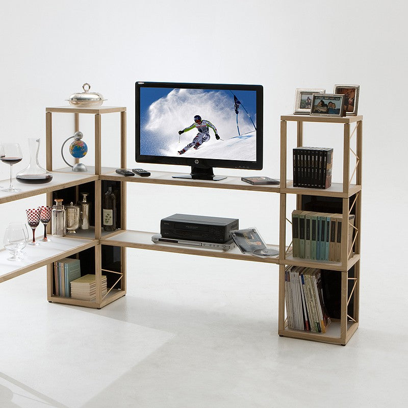 Libreria angolare in rovere naturale Castelli 4