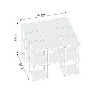 Libreria moderna componibile in legno Castelli 7