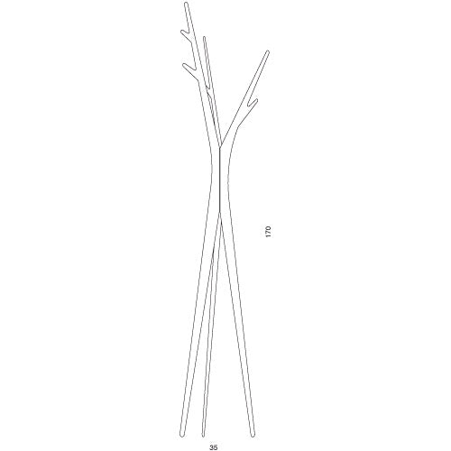 Attaccapanni da terra in legno a forma di albero Treepod