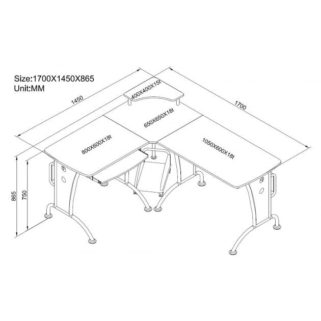 Scrivania angolare per ufficio o studio Korner