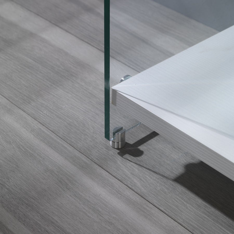 Libreria design Tibor10 divisoria in laminato e vetro