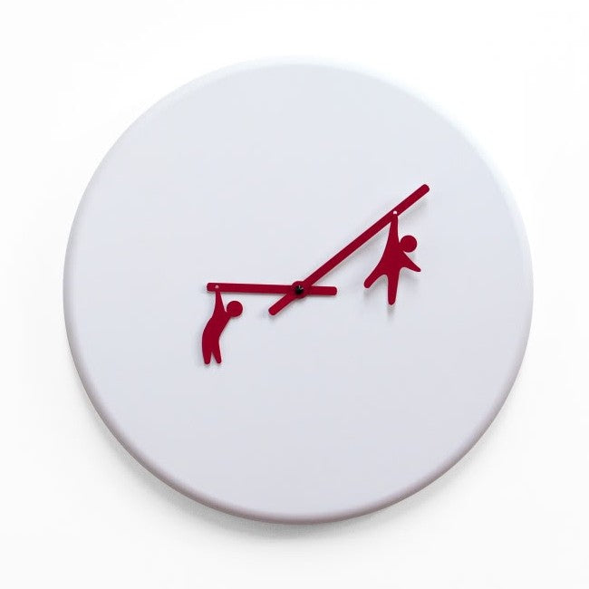 Orologio da parete in legno bianco Time2play