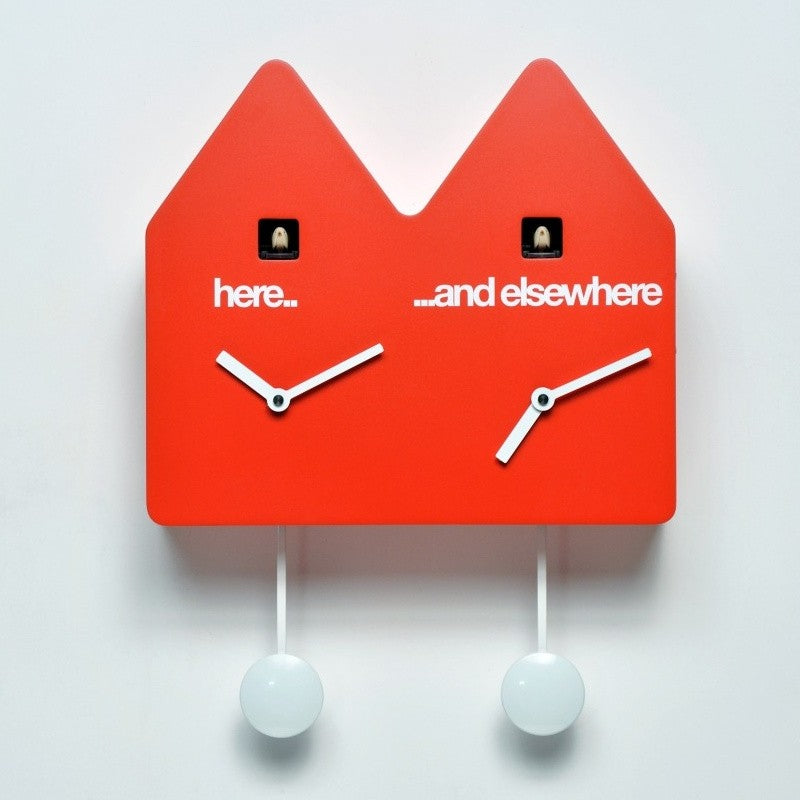 Orologio da parete con cucu a forma di casetta Double q