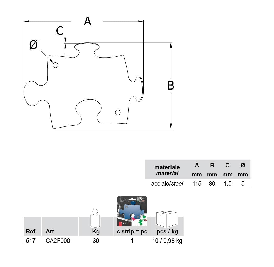 10 appendiabiti da parete moderni per ingresso in acciaio Puzzle