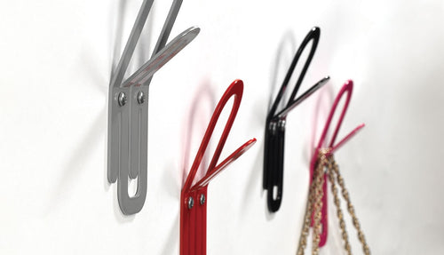 10 appendiabiti da parete a forma di graffetta Clip