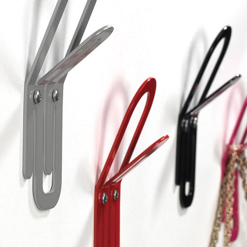 10 appendiabiti da parete a forma di graffetta Clip