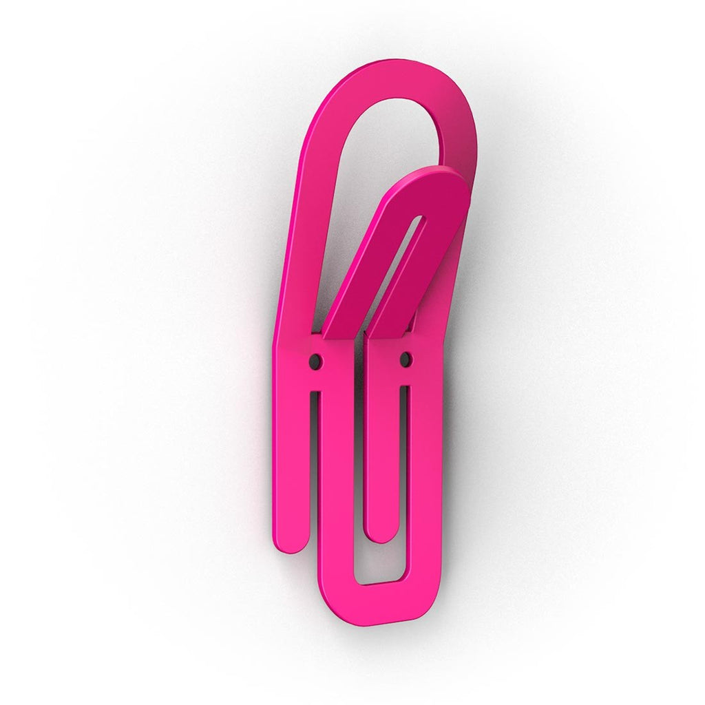 10 appendiabiti da parete a forma di graffetta Clip