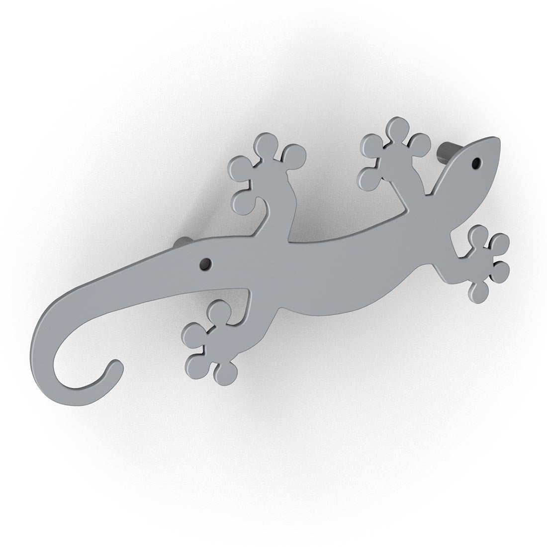 10 appendiabiti a muro in acciaio Geko