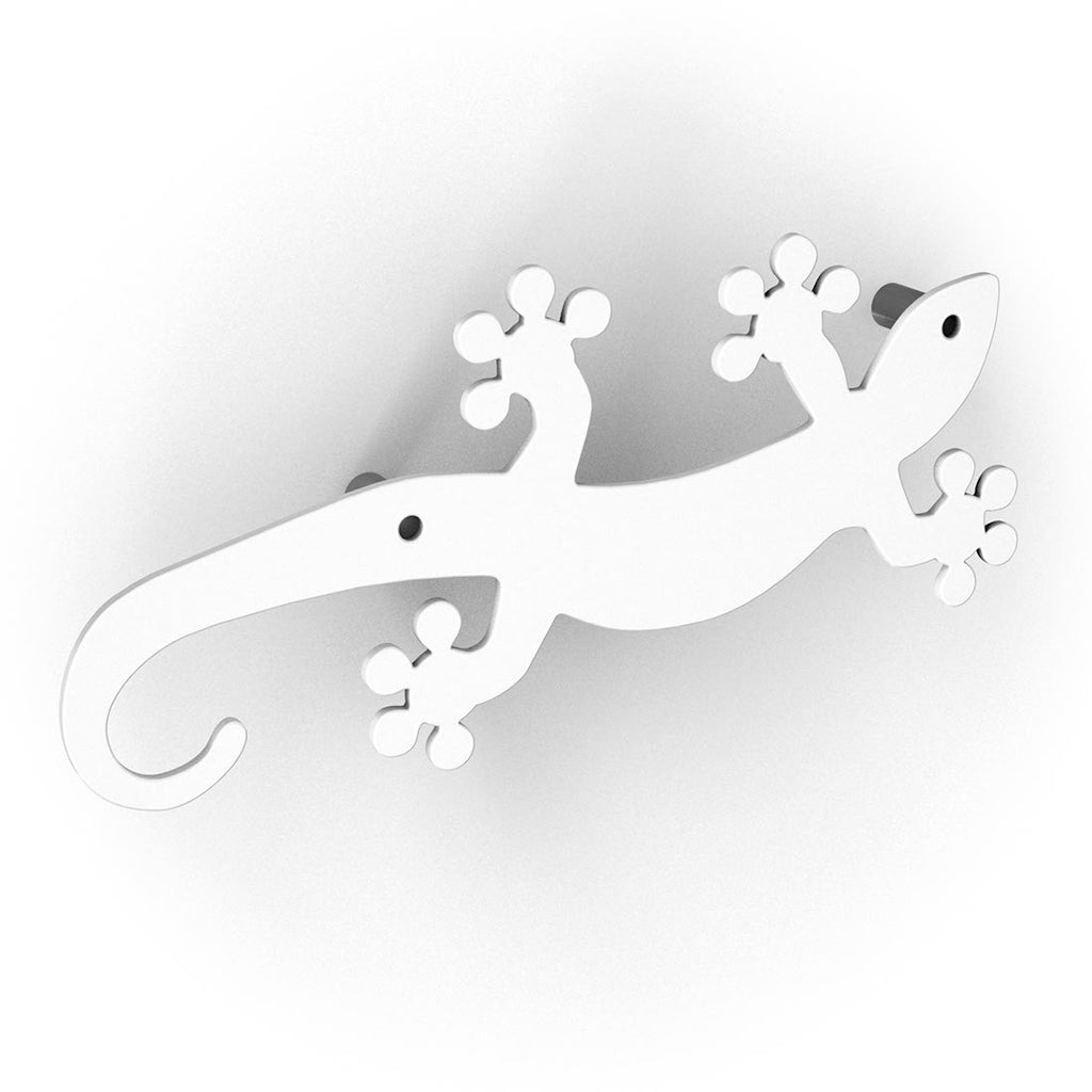 10 appendiabiti a muro in acciaio Geko