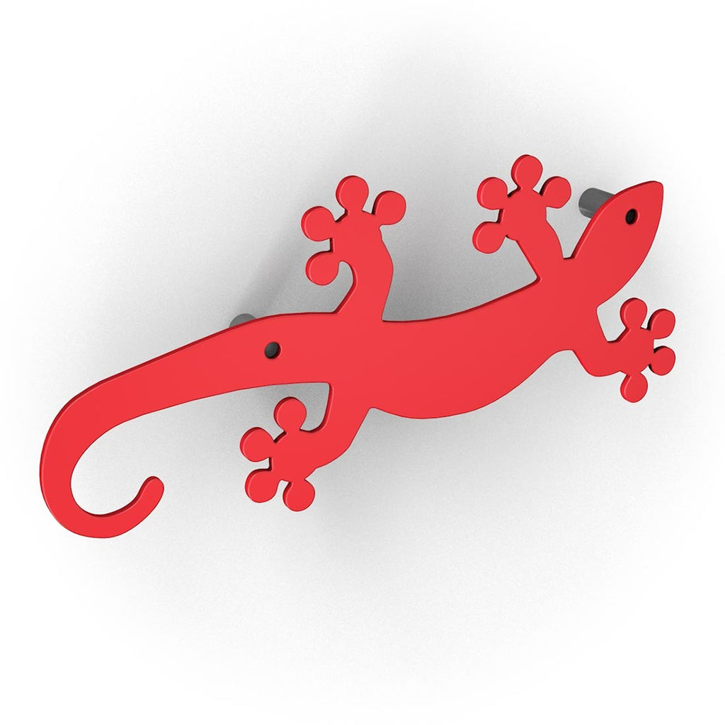 10 appendiabiti a muro in acciaio Geko