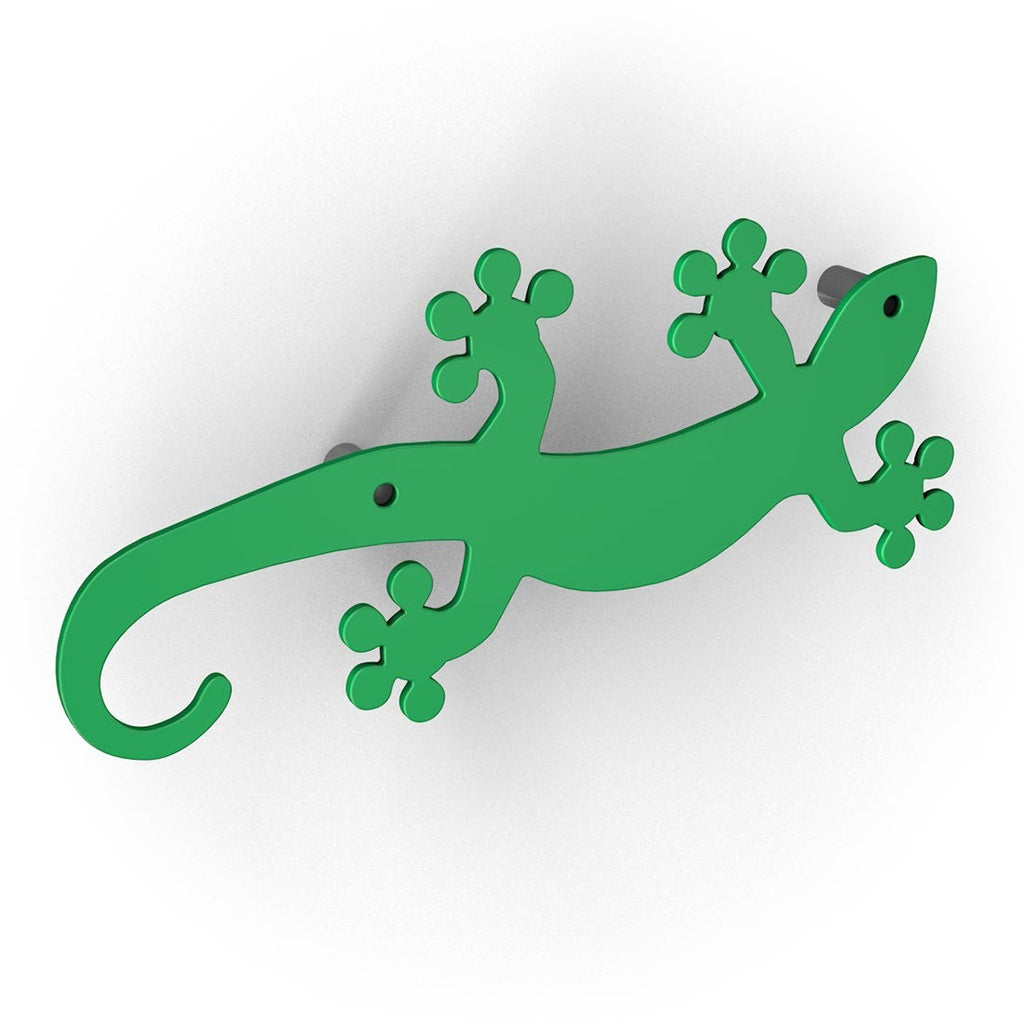 10 appendiabiti a muro in acciaio Geko