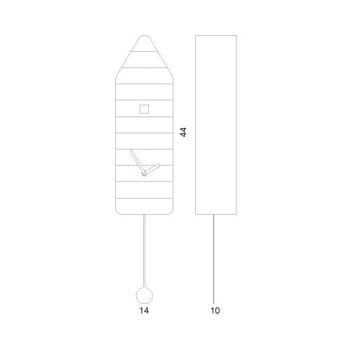 Orologio cucu da parete Capri in legno design moderno
