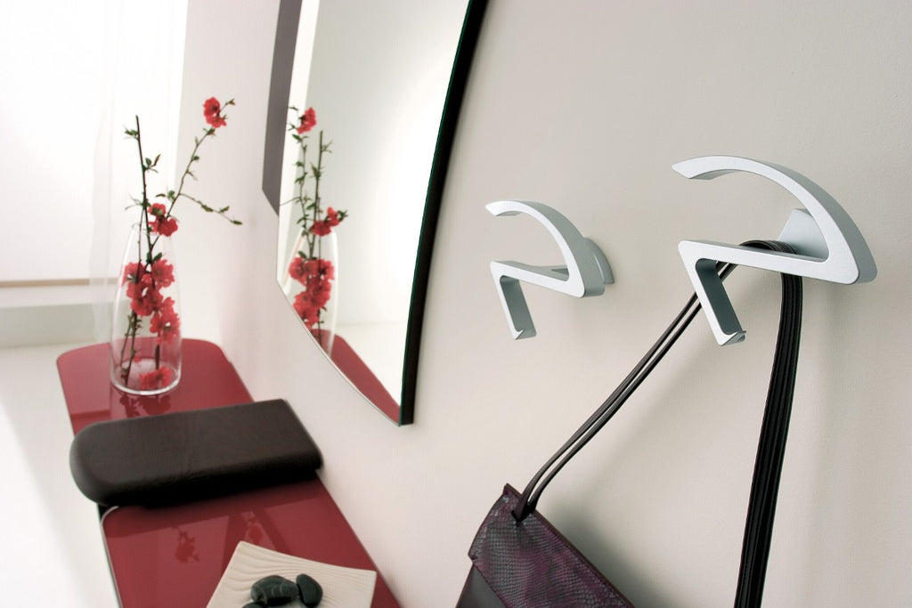 Coppia attaccapanni da parete in alluminio Sandy