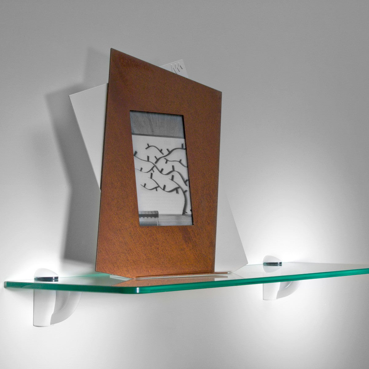 Cinque mensole in vetro per soggiorno 60 cm Row