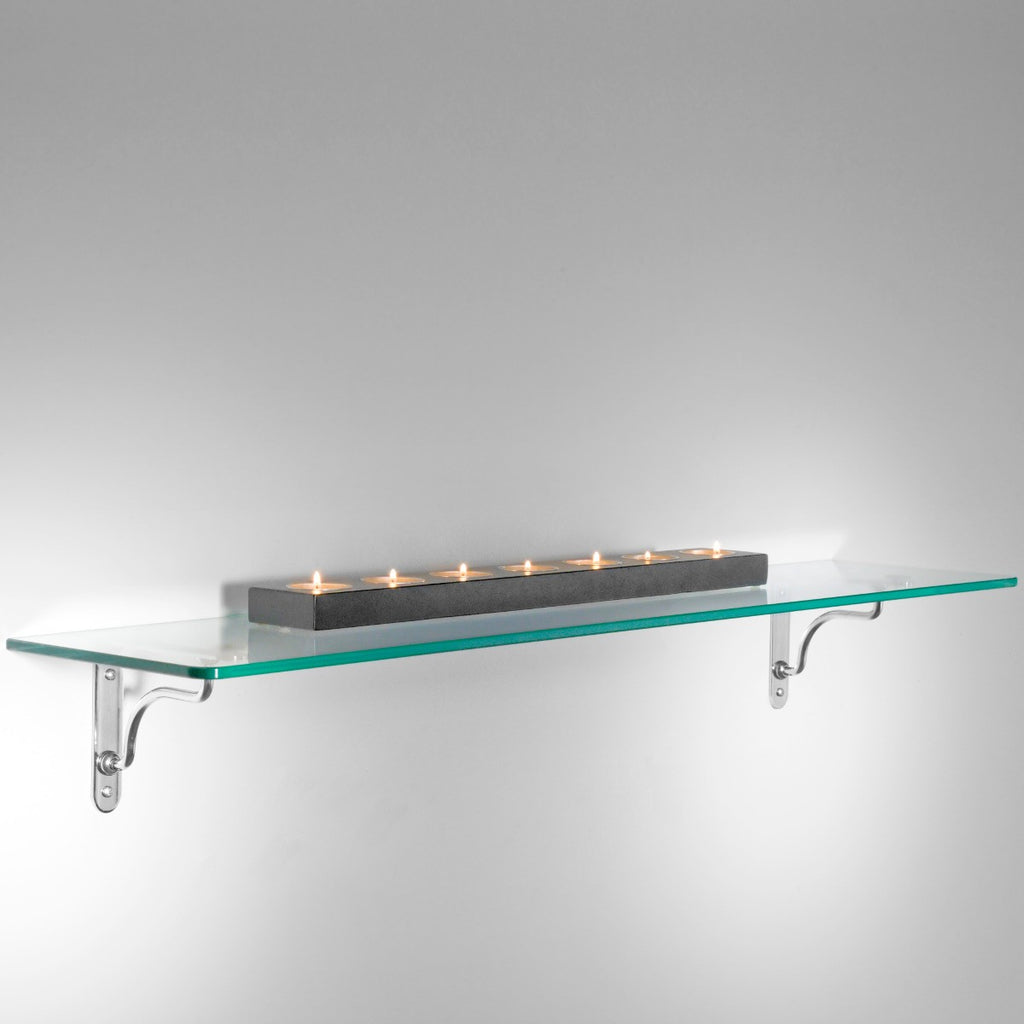 Cinque mensole in vetro trasparente 90 cm Row Maxi