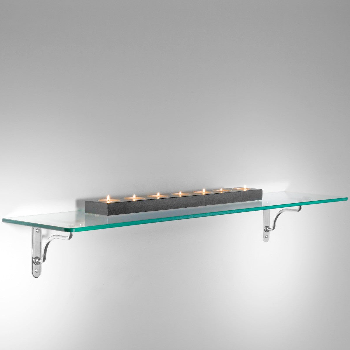 Cinque mensole in vetro trasparente 90 cm Row Maxi