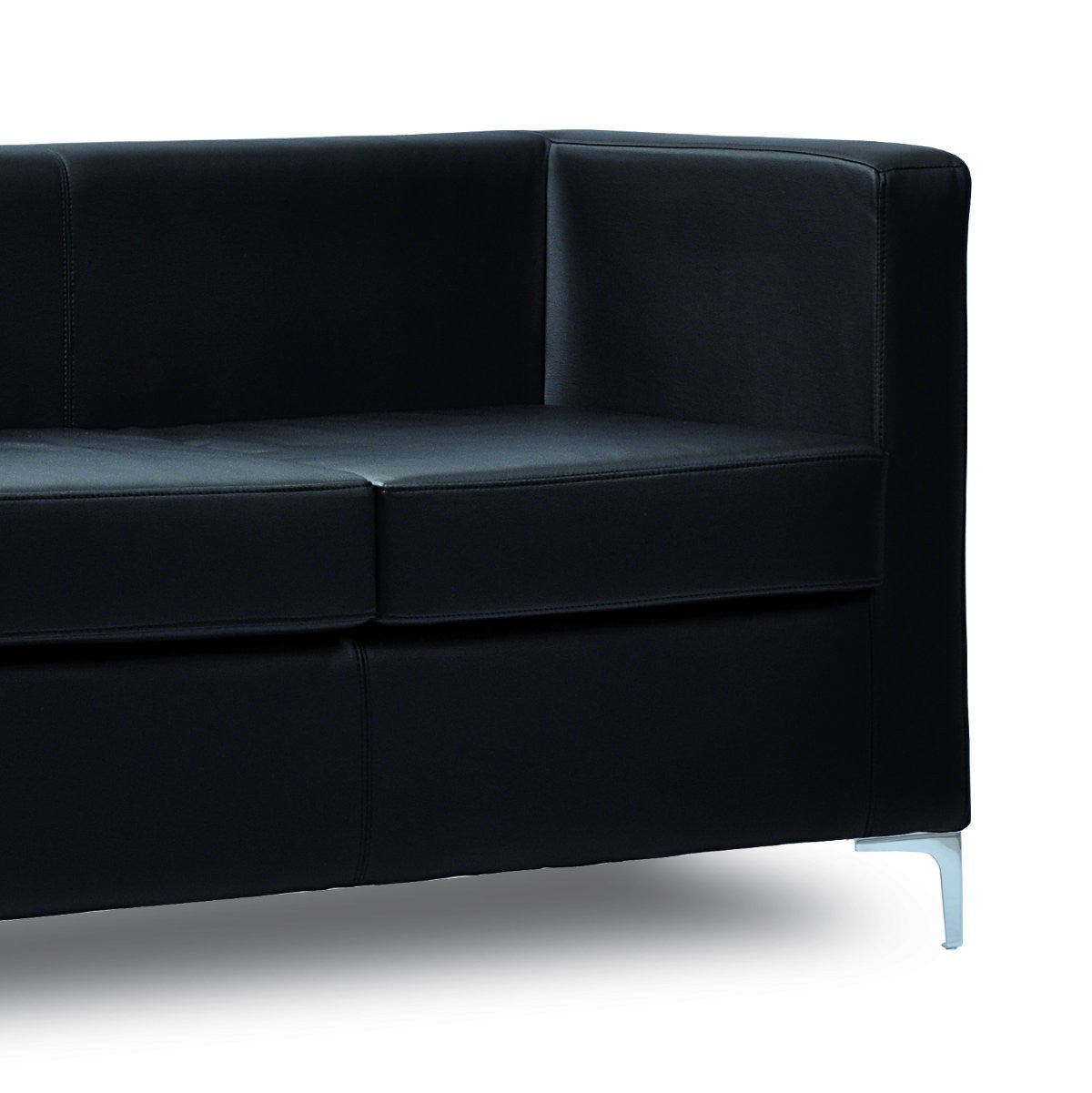 Divano sala attesa imbottito in simil-pelle Cubo