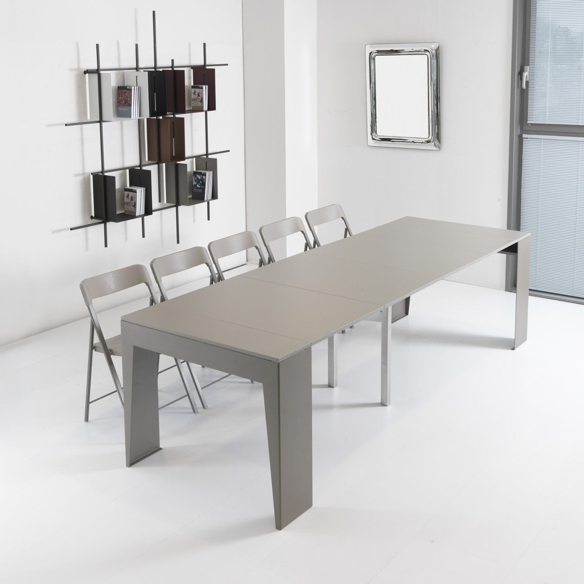 Consolle allungabile Glen in acciaio e laminato