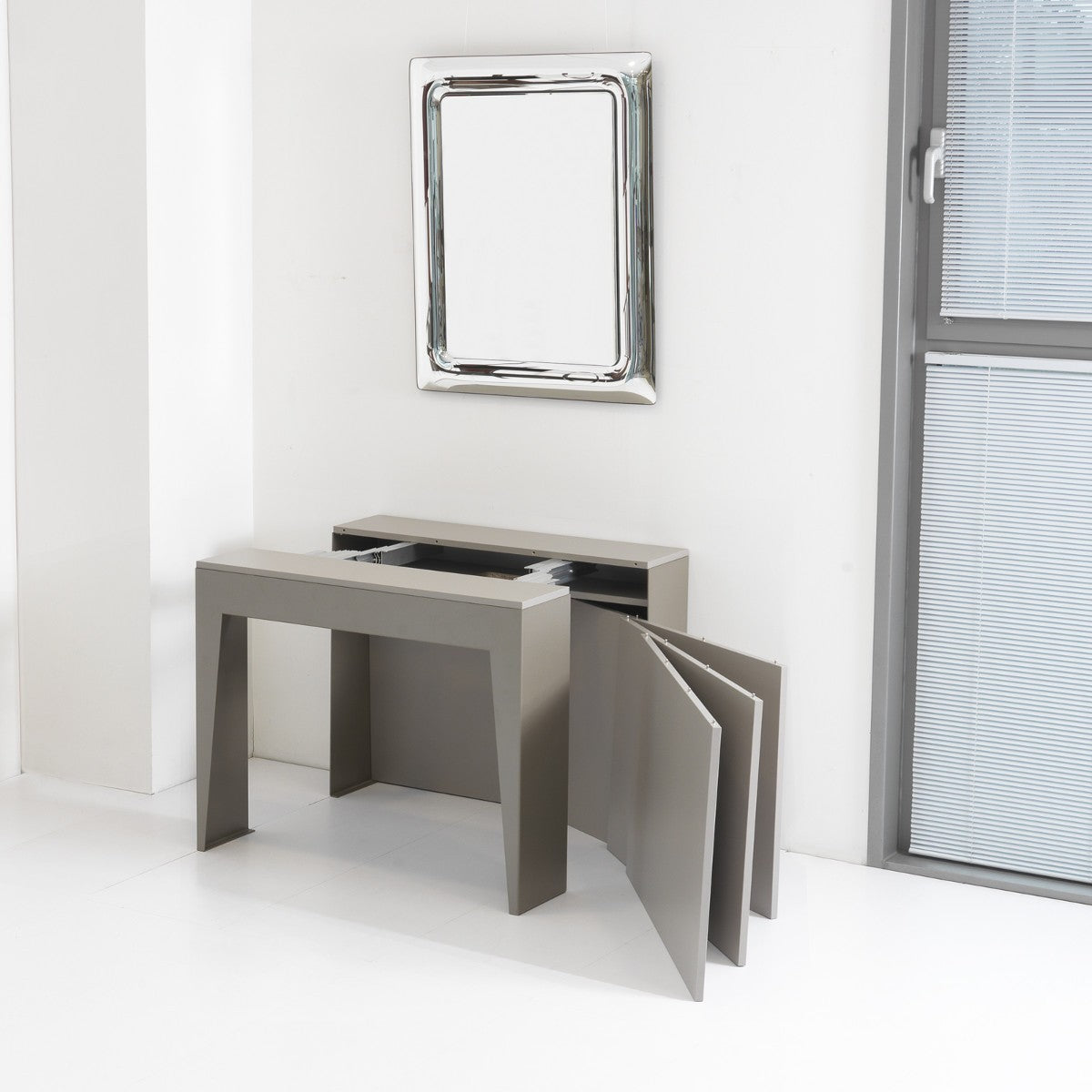 Consolle allungabile Glen in acciaio e laminato