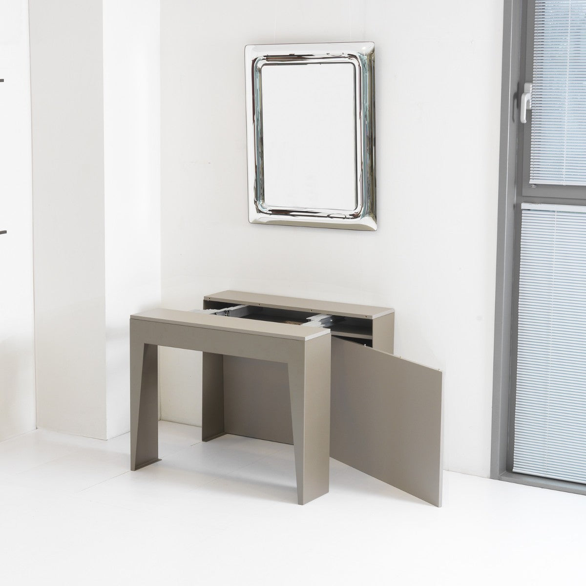 Consolle allungabile Glen in acciaio e laminato