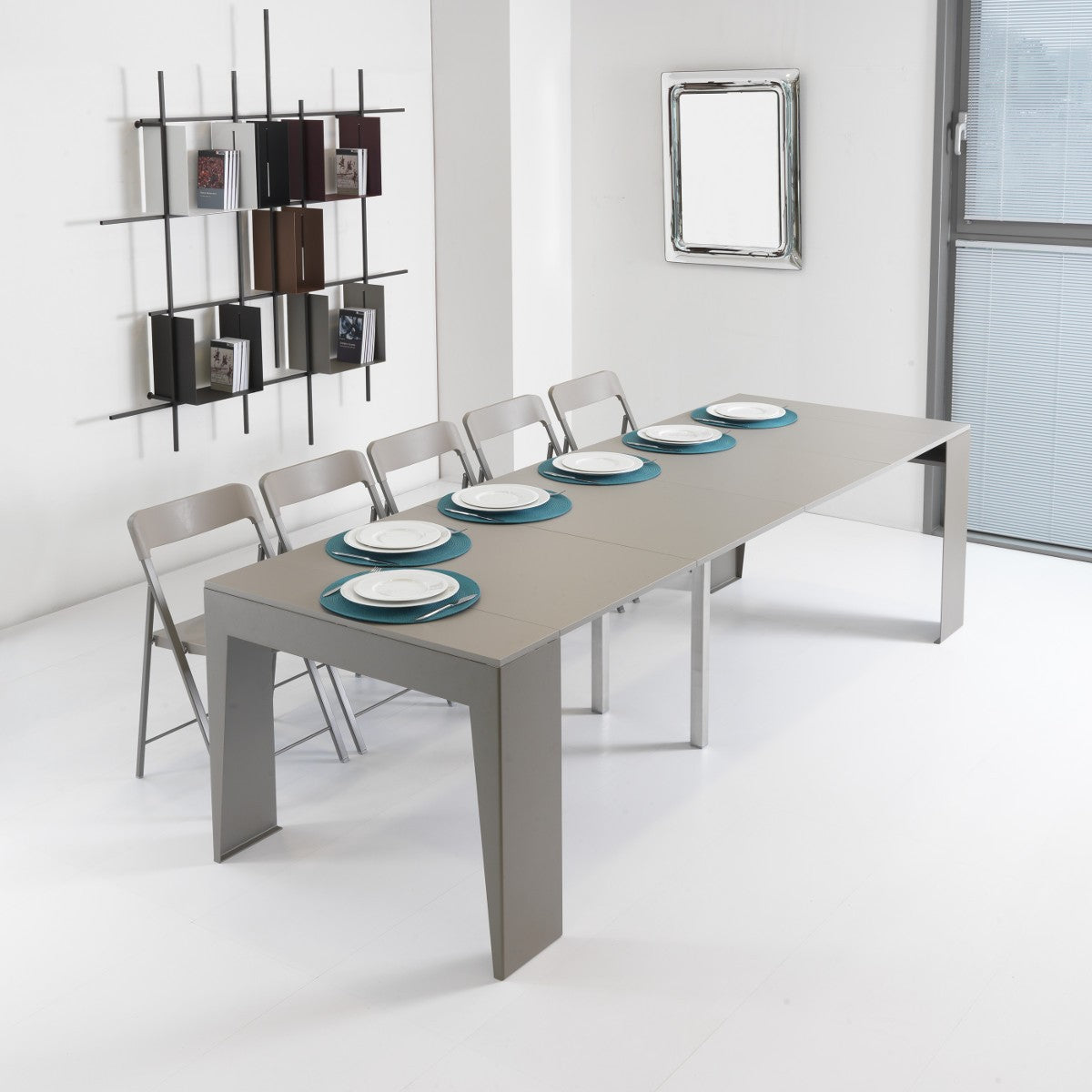 Consolle allungabile Glen in acciaio e laminato