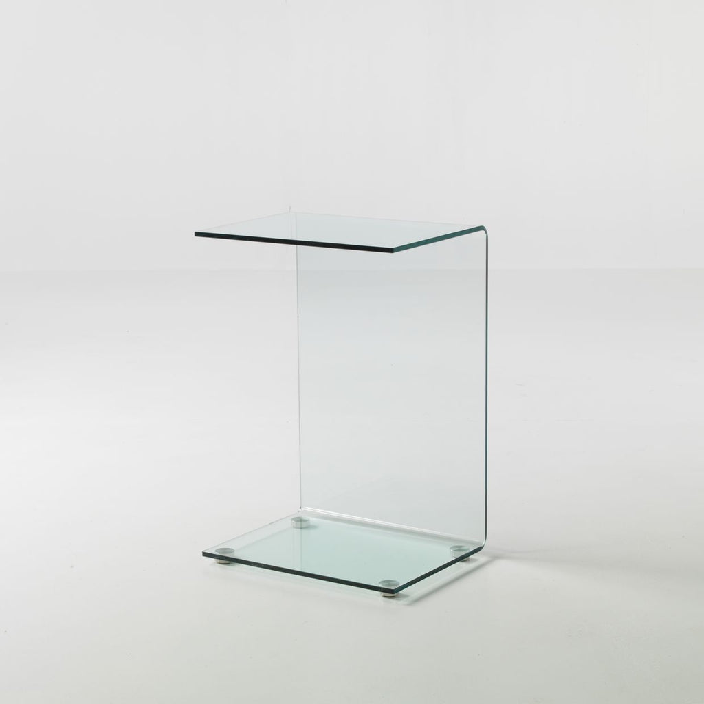 Tavolino lato divano in vetro Jorge