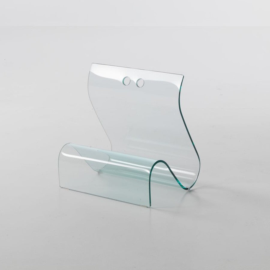 Portariviste in vetro curvato temperato 45 x 35 cm Rebecca