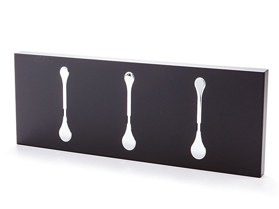 Attaccapanni a muro in metallo Evan 3 Black
