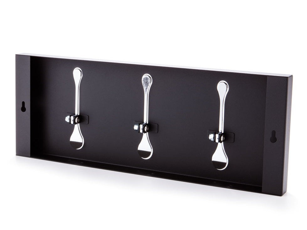 Attaccapanni a muro in metallo Evan 3 Black