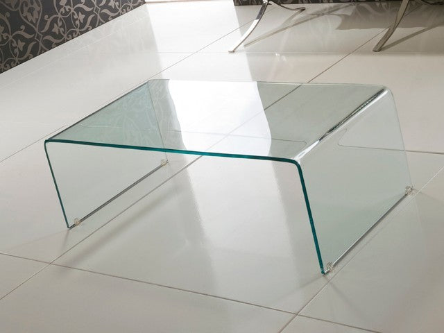 Tavolino da salotto in vetro curvato Emerald