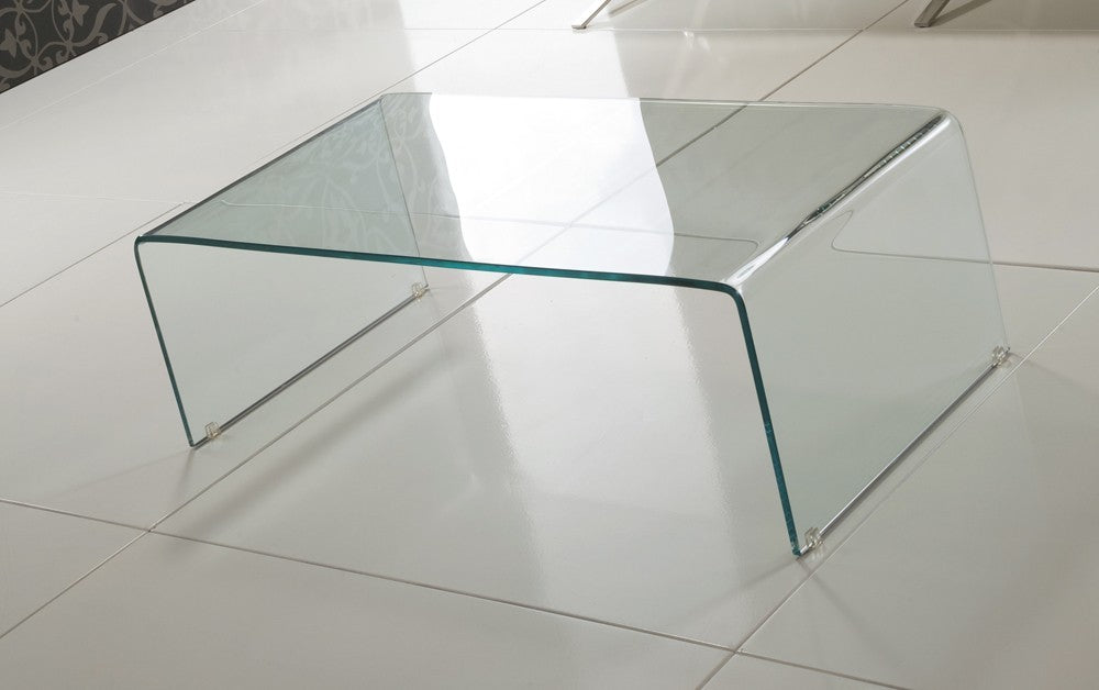 Tavolino da salotto in vetro curvato Emerald