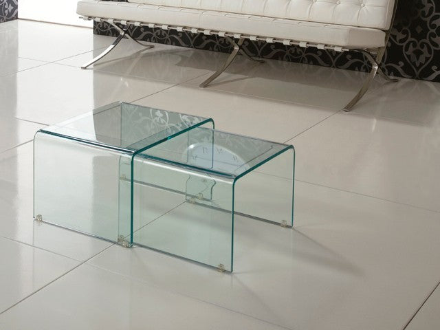 Coppia tavolini salotto sovrapponibili Isador