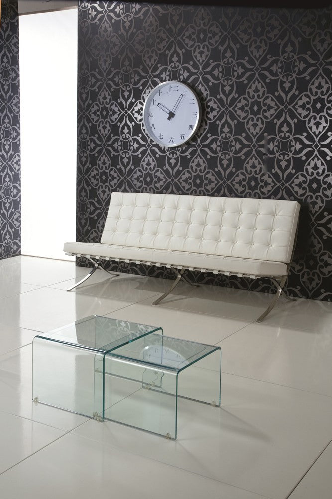 Coppia tavolini salotto sovrapponibili Isador