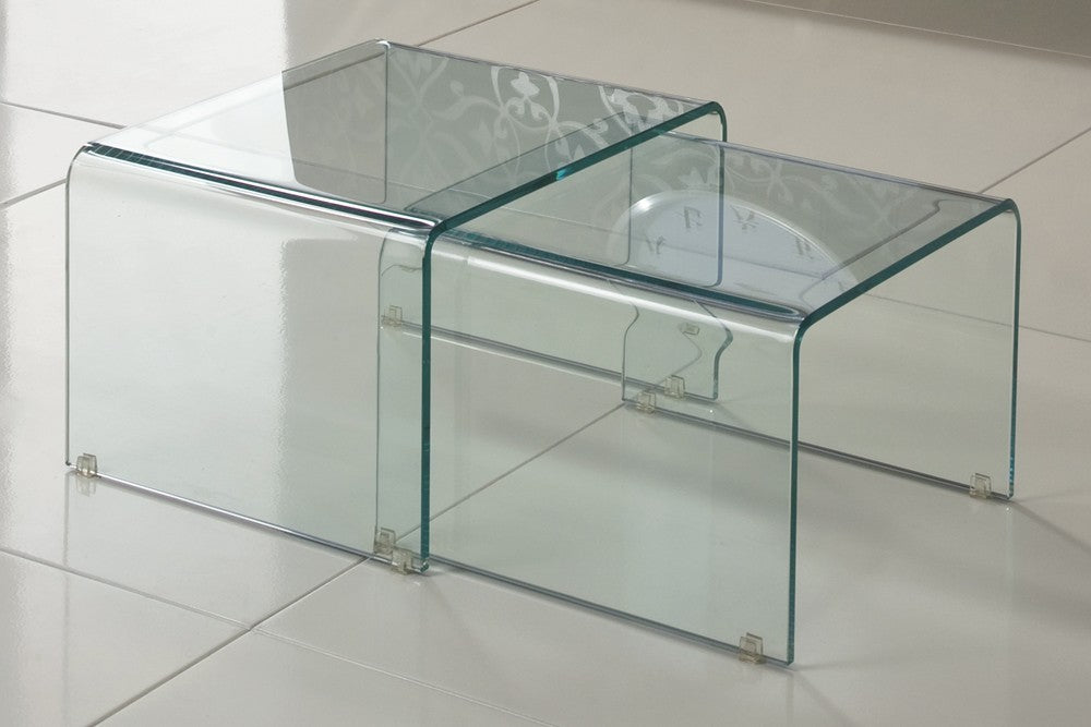 Coppia tavolini salotto sovrapponibili Isador