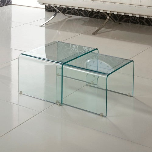 Coppia tavolini salotto sovrapponibili Isador