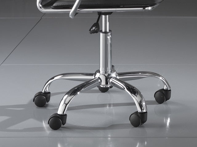 Sedia operativa per ufficio in ecopelle nera Syder Black