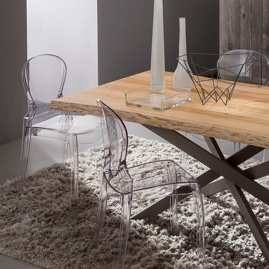 Tavolo da pranzo con piano in legno Arsenio