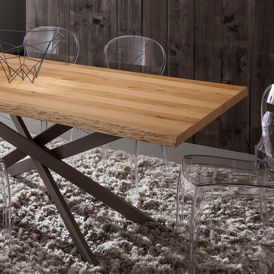 Tavolo da pranzo con piano in legno Arsenio