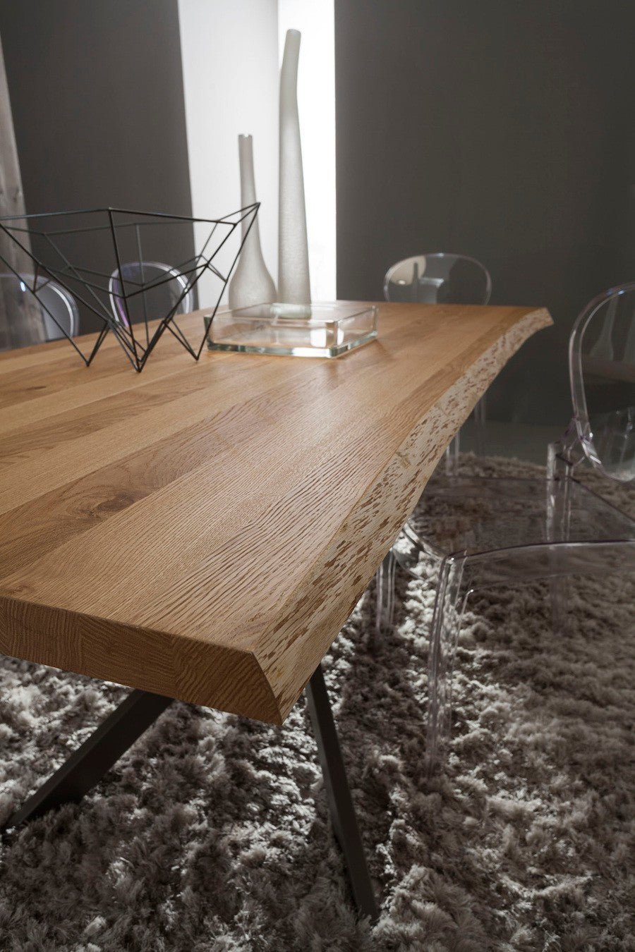Tavolo da pranzo con piano in legno Arsenio