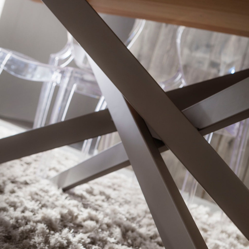 Tavolo da pranzo con piano in legno Arsenio