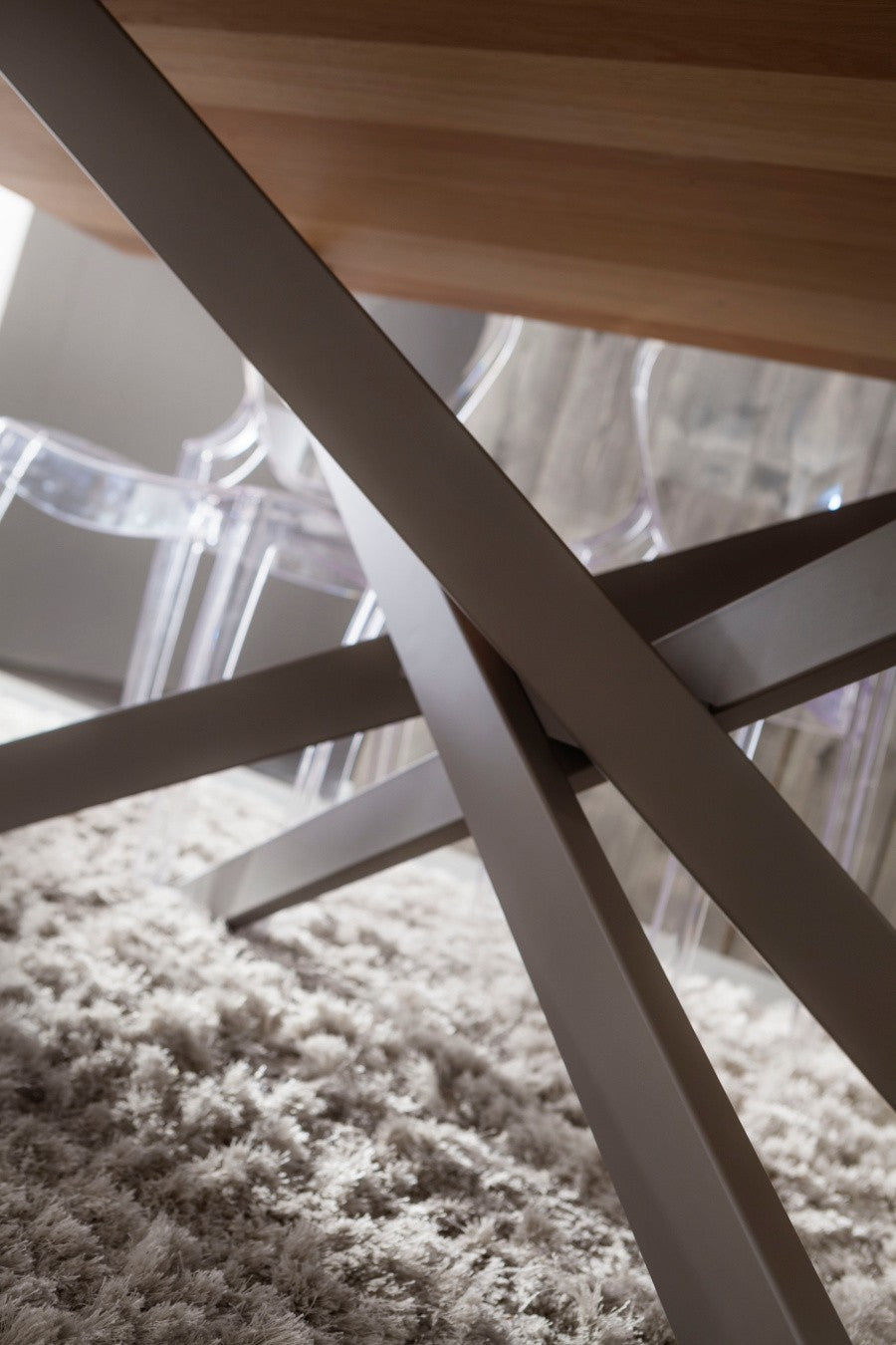 Tavolo da pranzo con piano in legno Arsenio