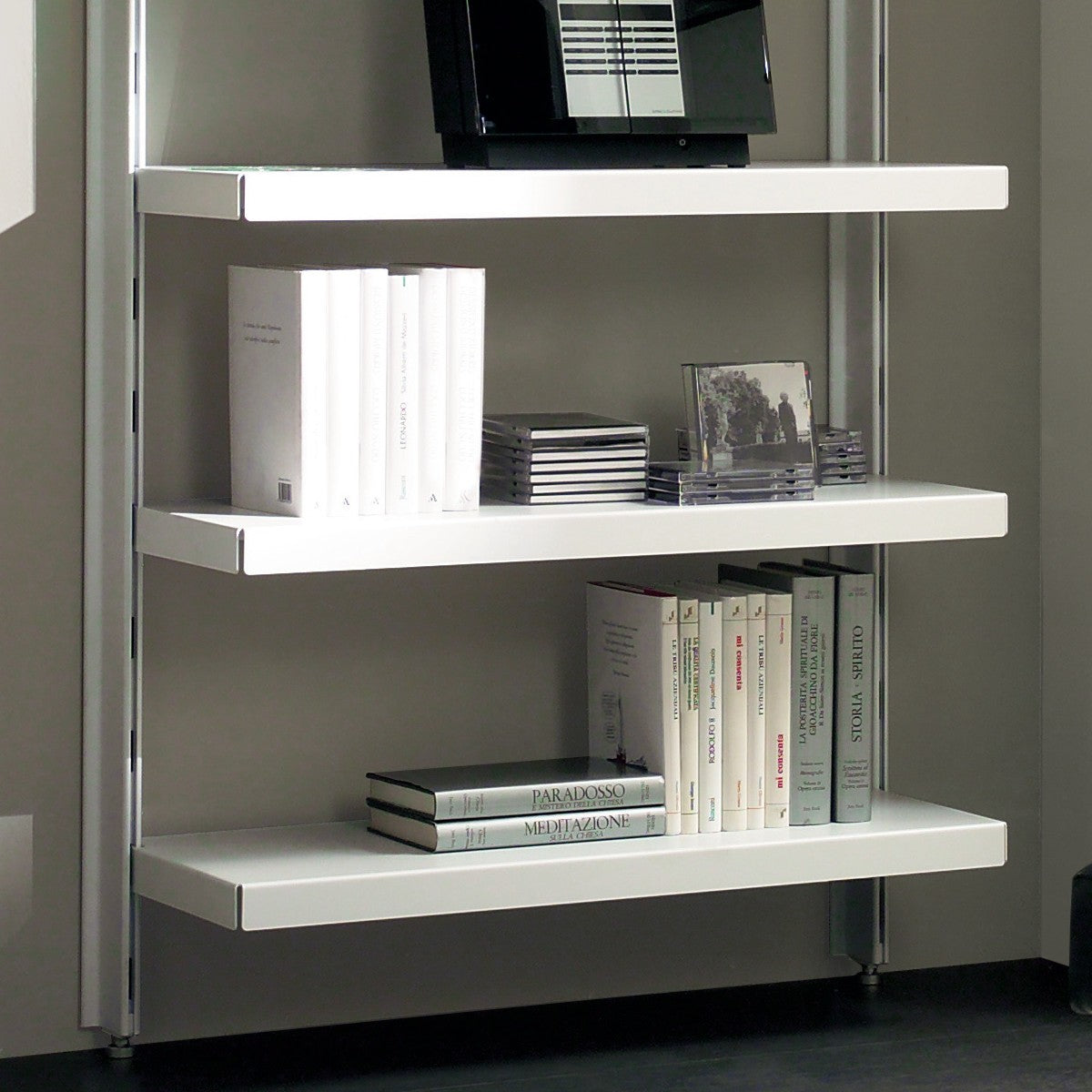 Scaffale libreria in acciaio bianco o nero Astryd 15