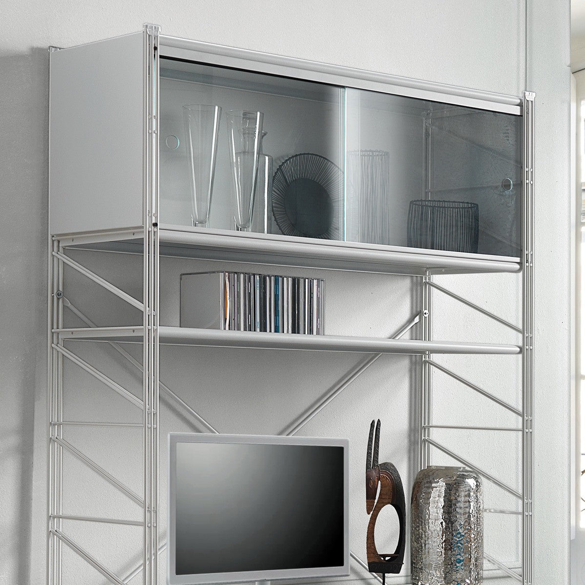 Scaffale componibile da parete in acciaio Melker 151